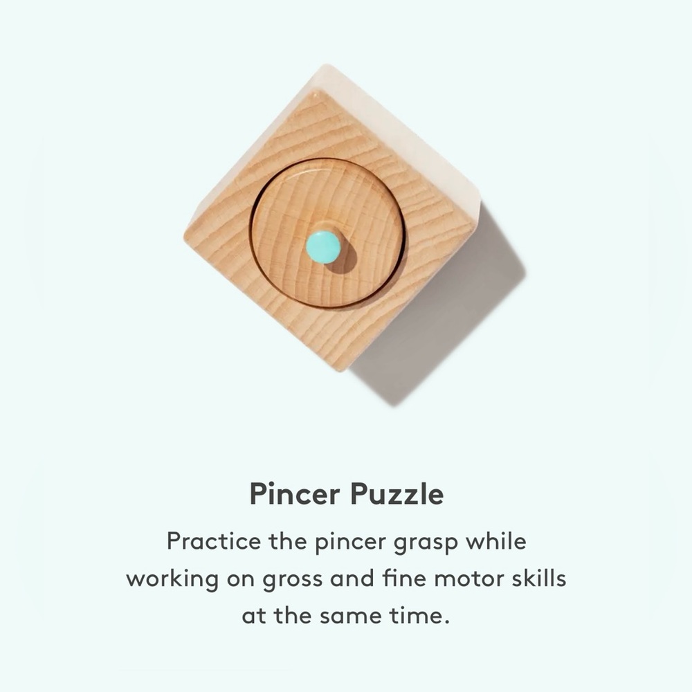 Lovevery Montessori Wooden Pincer Puzzle The Thinker Play Kit Months 11-12